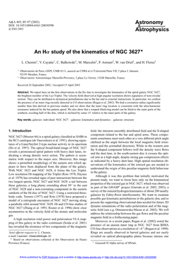 An Hα Study of the Kinematics of NGC 3627