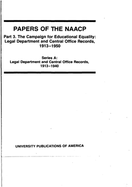 PAPERS of the NAACP Part 3