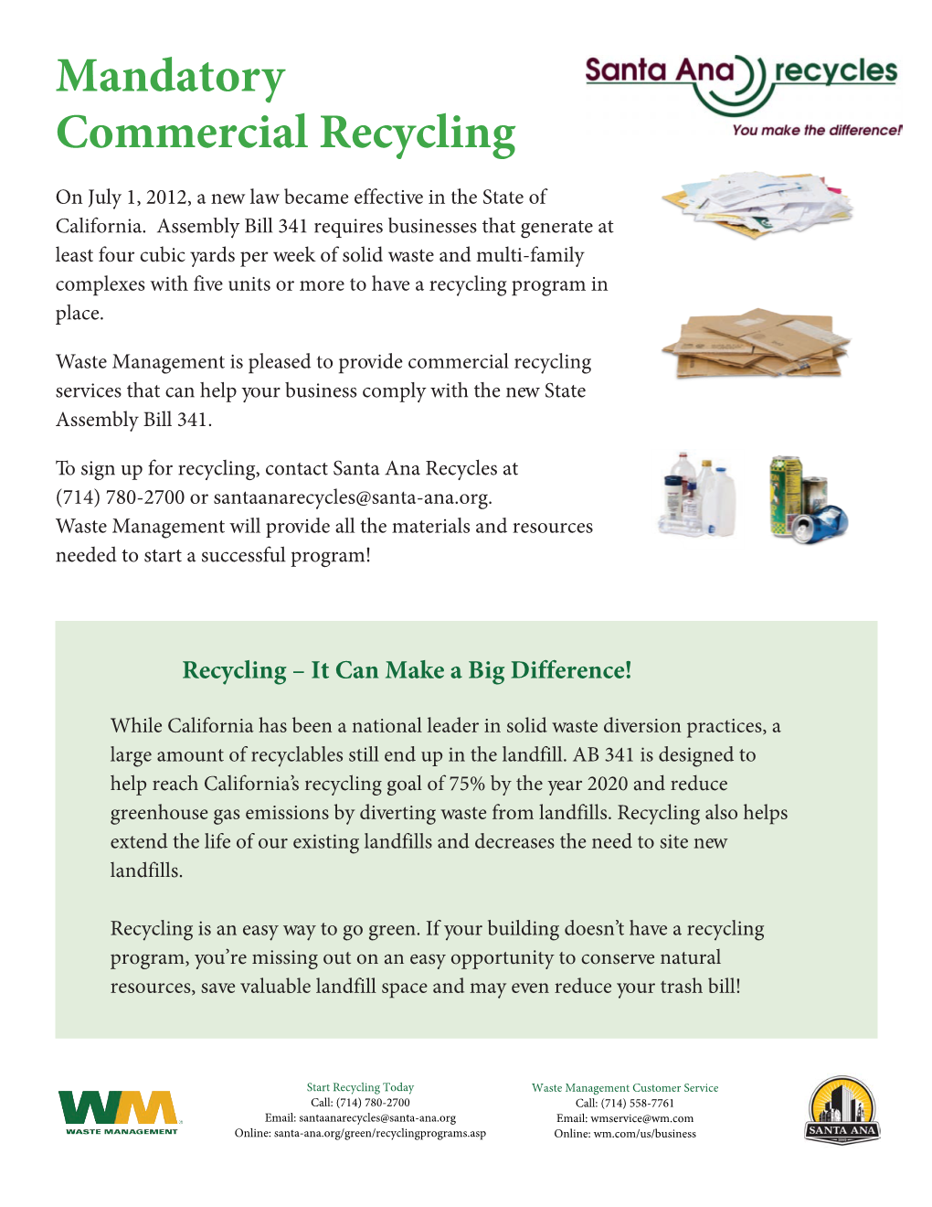 AB 341 Recycling Tool