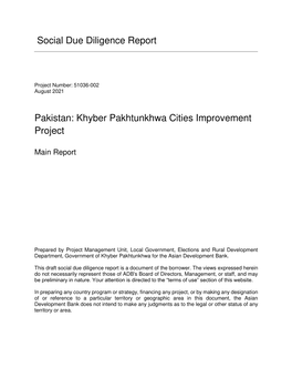 51036-002: Khyber Pakhtunkhwa Cities