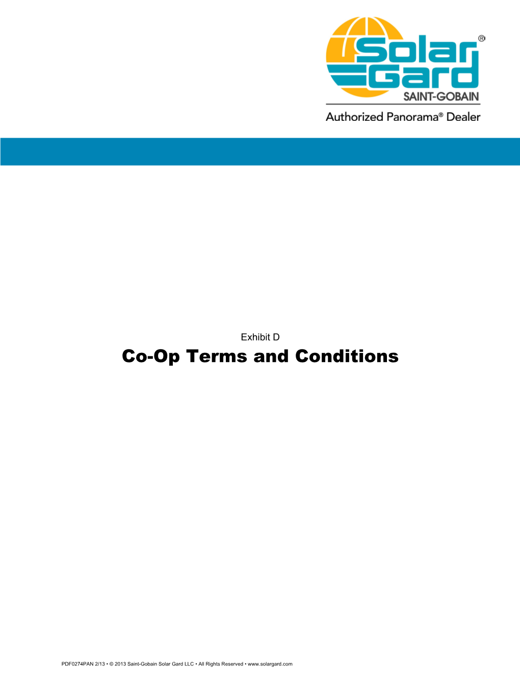 Co-Op Terms and Conditions