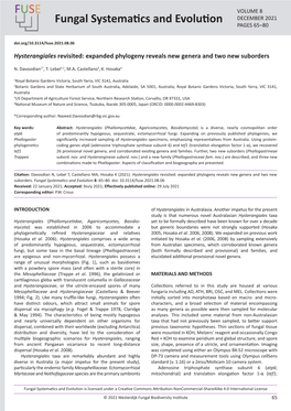 Hysterangiales Revisited: Expanded Phylogeny Reveals New Genera and Two New Suborders