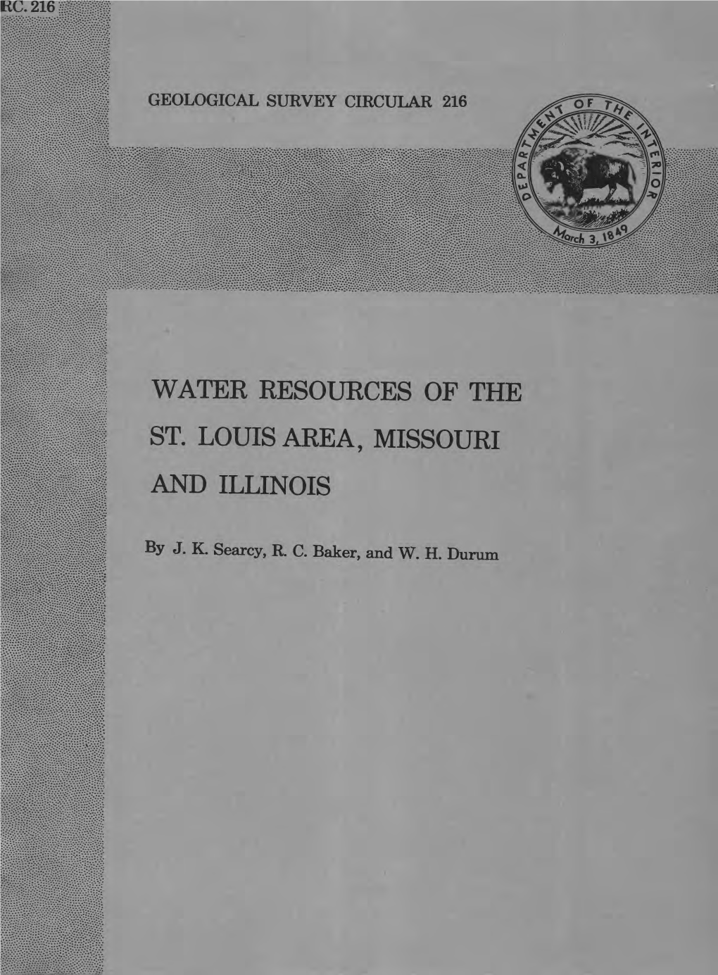 Water Resources of the St. Louis Area, Missouri and Illinois