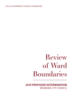 Review of Ward Boundaries