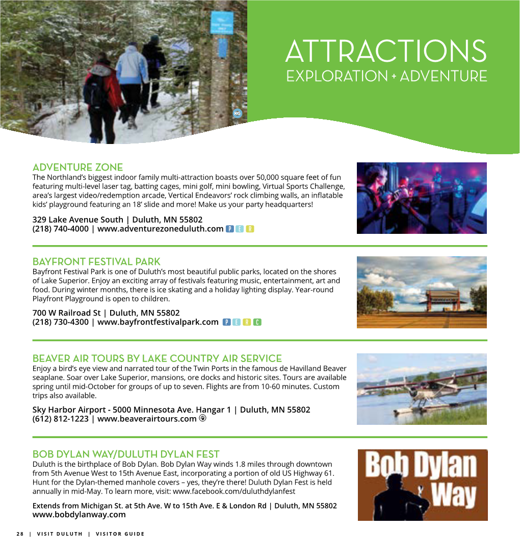 Attractions Exploration + Adventure