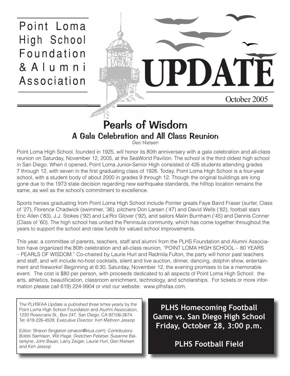 Point Loma High School Foundation &Alumni Association