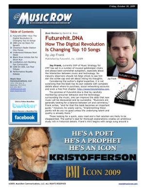 Futurehit.DNA How the Digital Revolution Is Changing Top 10 Songs by Jay Frank Published by Futurehit, Inc