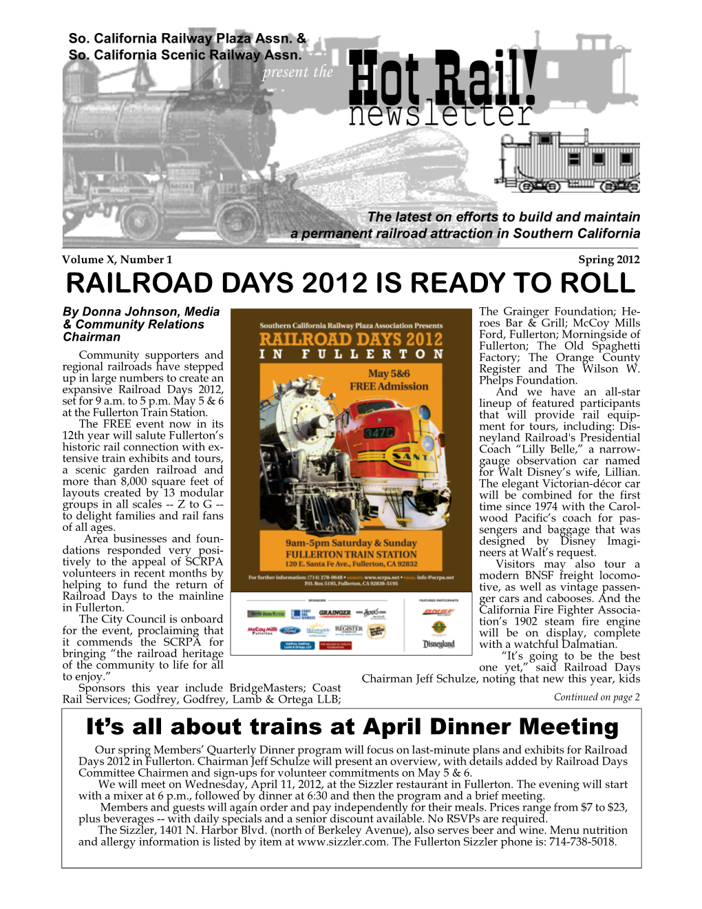 Railroad Days 2012 Is Ready to Roll