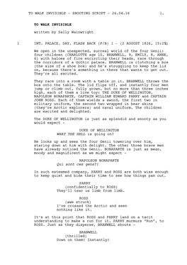 To Walk Invisible - Shooting Script - 26.04.16 1