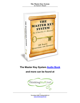 The Master Key System by Charles F