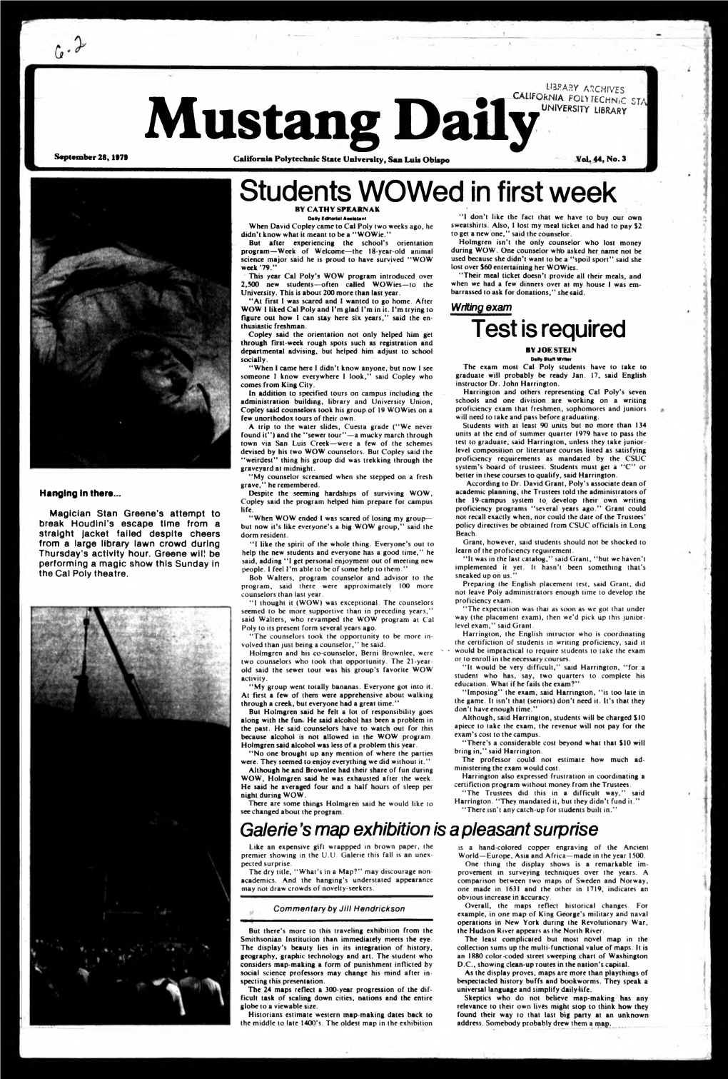 Mustang Daily, September 28, 1979