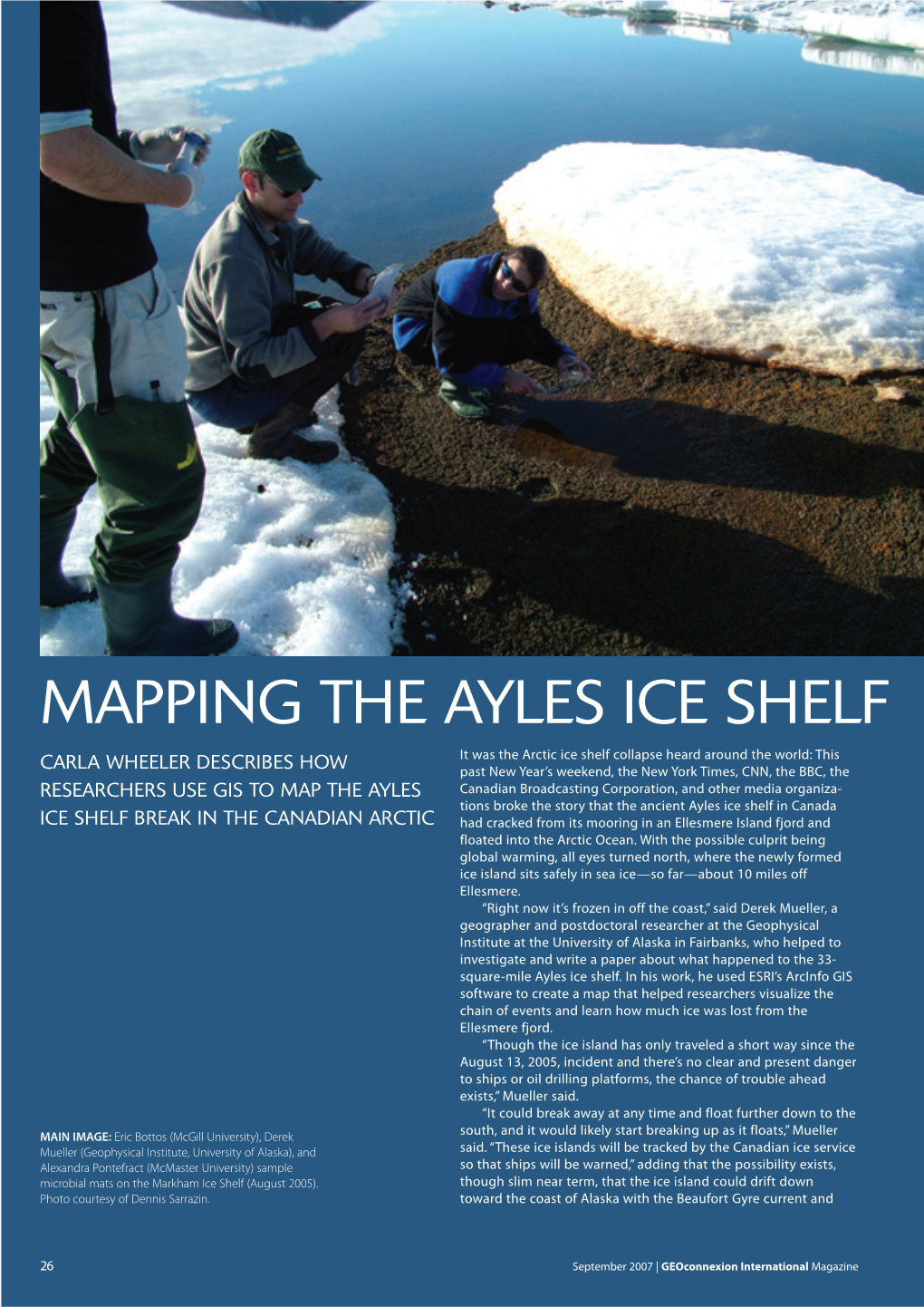 Mapping the Ayles Ice Shelf