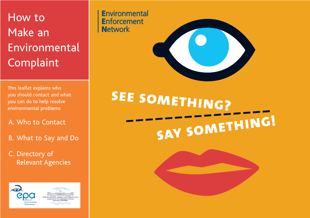 EPA Guidelines on Environmental Complaints