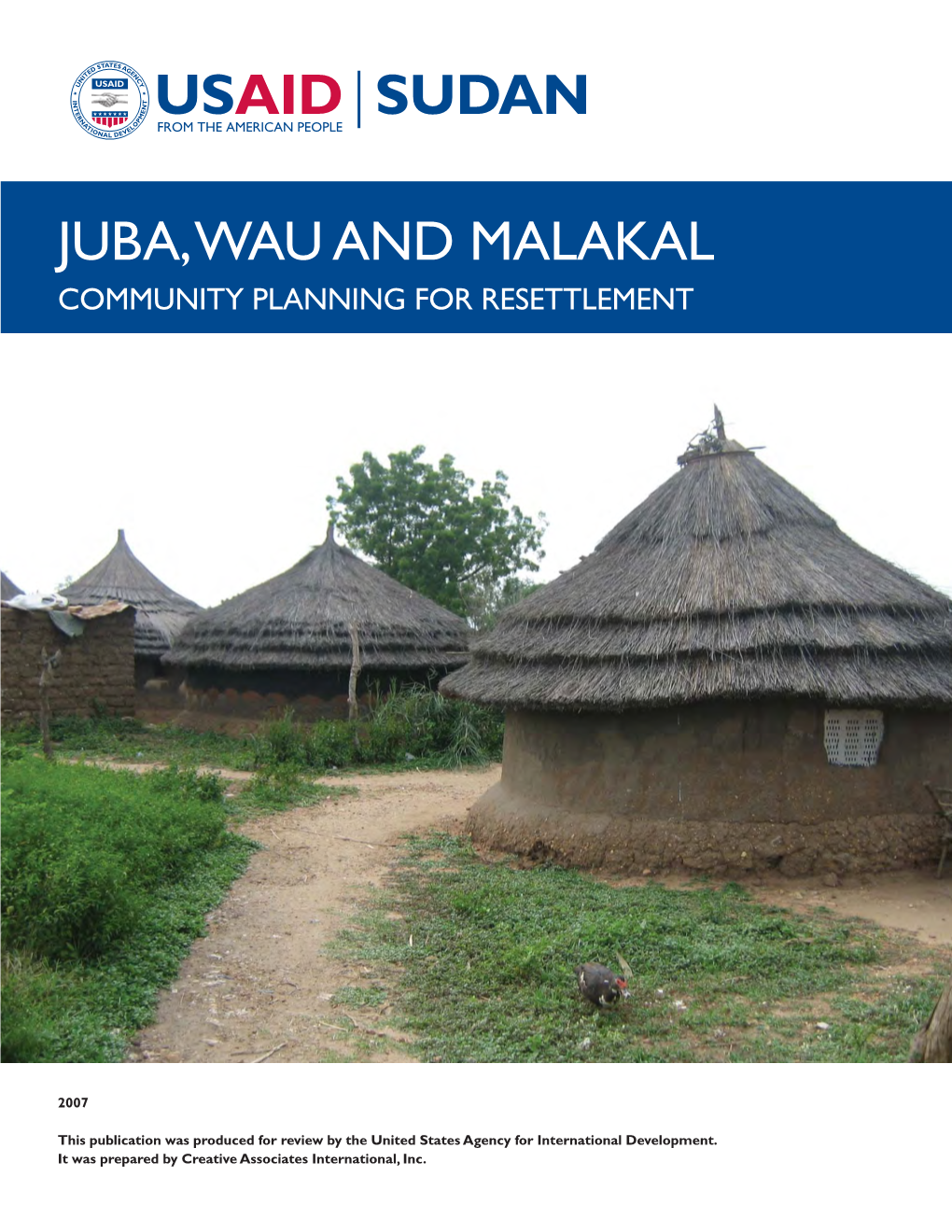 Juba, Wau and Malakal Community Planning for Resettlement