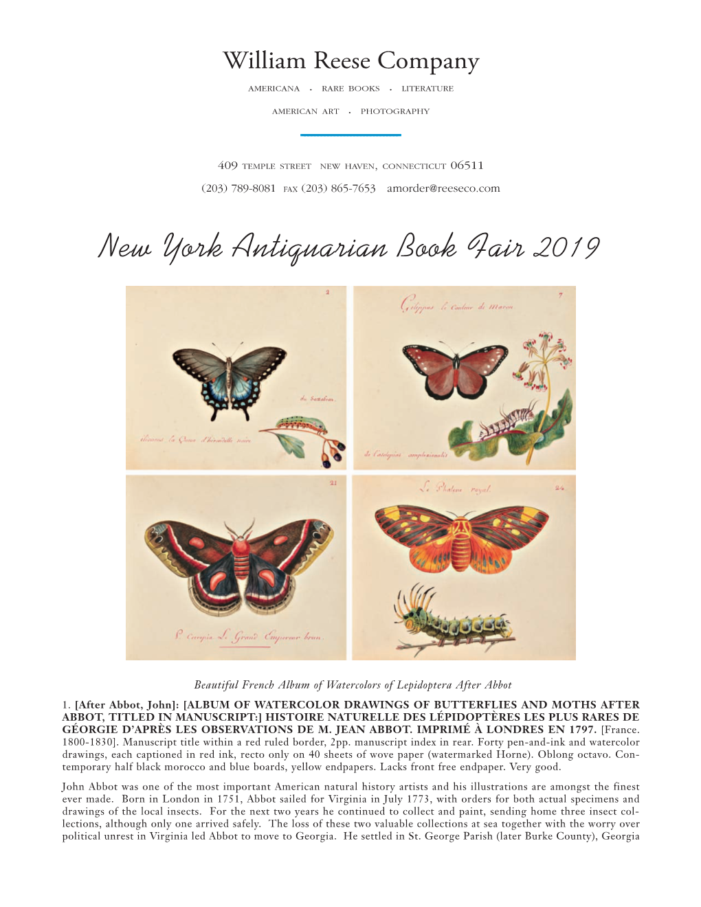 New York Antiquarian Book Fair 2019