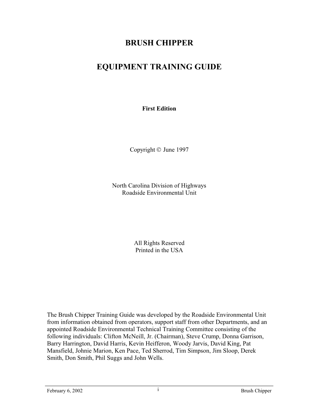Equipment Training Guide