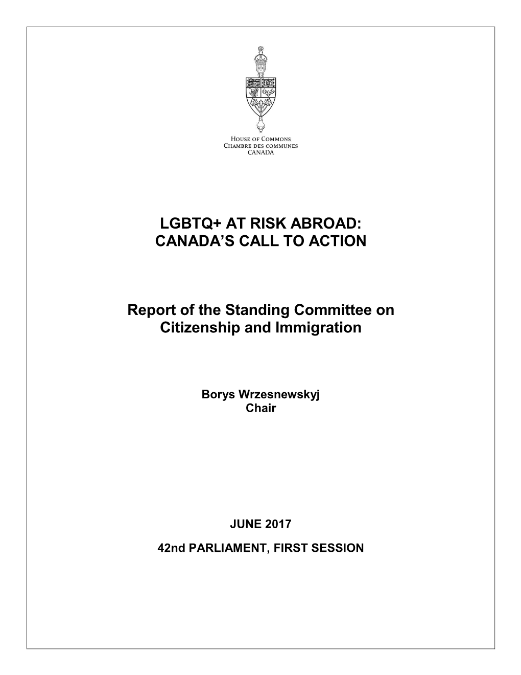 Lgbtq+ at Risk Abroad: Canada’S Call to Action
