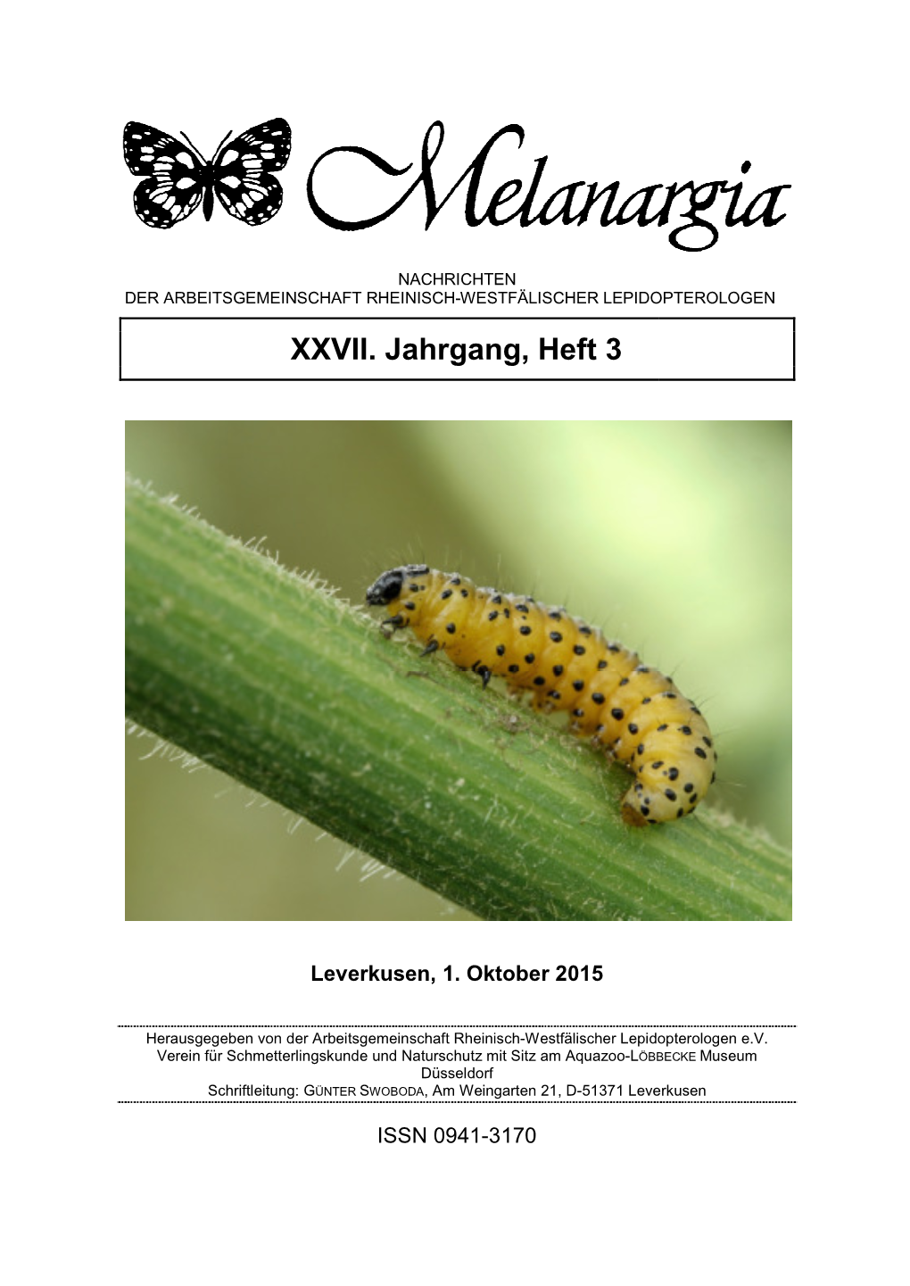 Melanargia 27 Heft 3