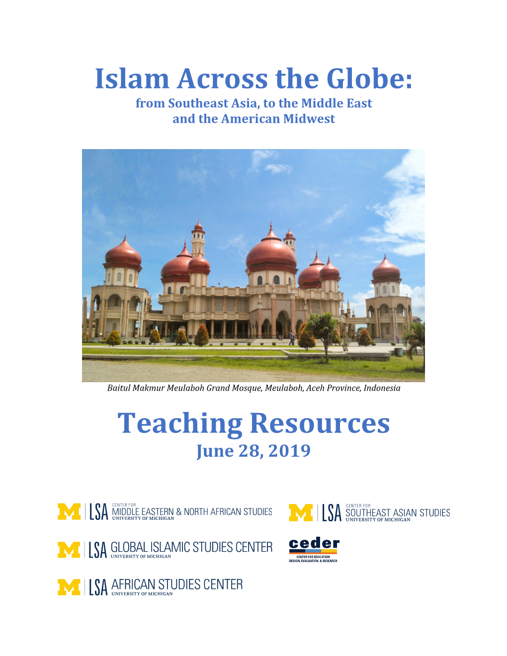 Islam Across the Globe: Teaching Resources