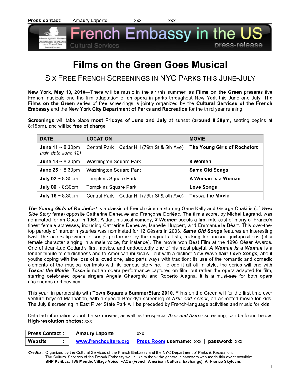 Films on the Green Goes Musical