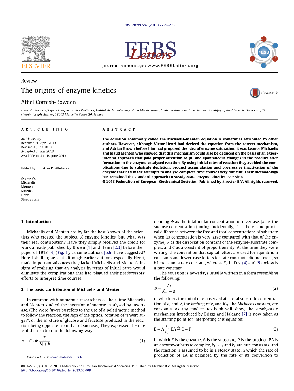 The Origins of Enzyme Kinetics