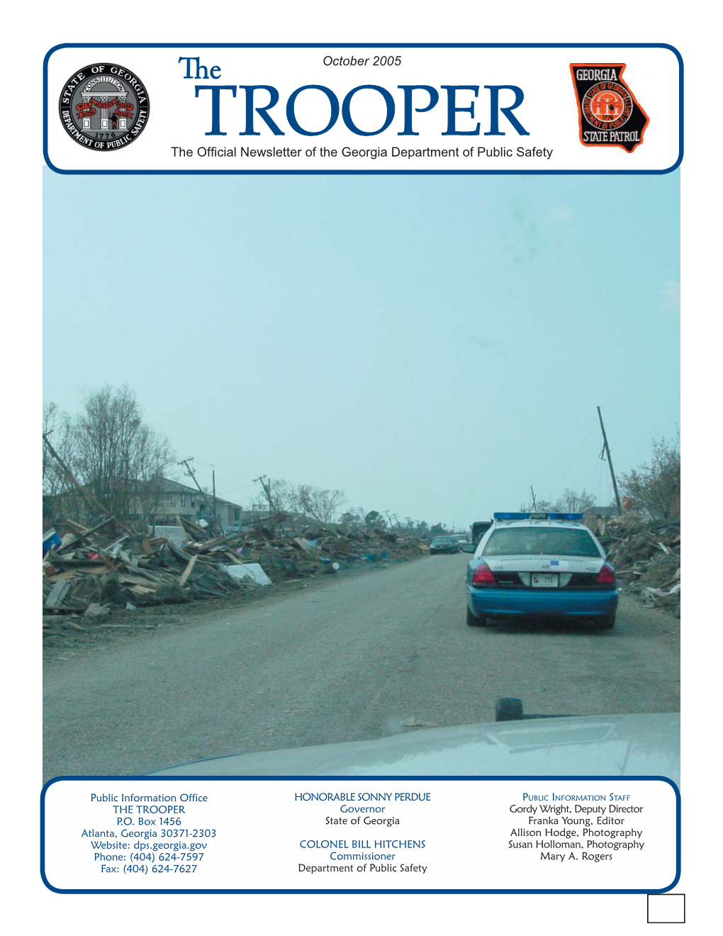 TROOPERROOPER the Ofﬁ Cial Newsletter of the Georgia Department of Public Safety