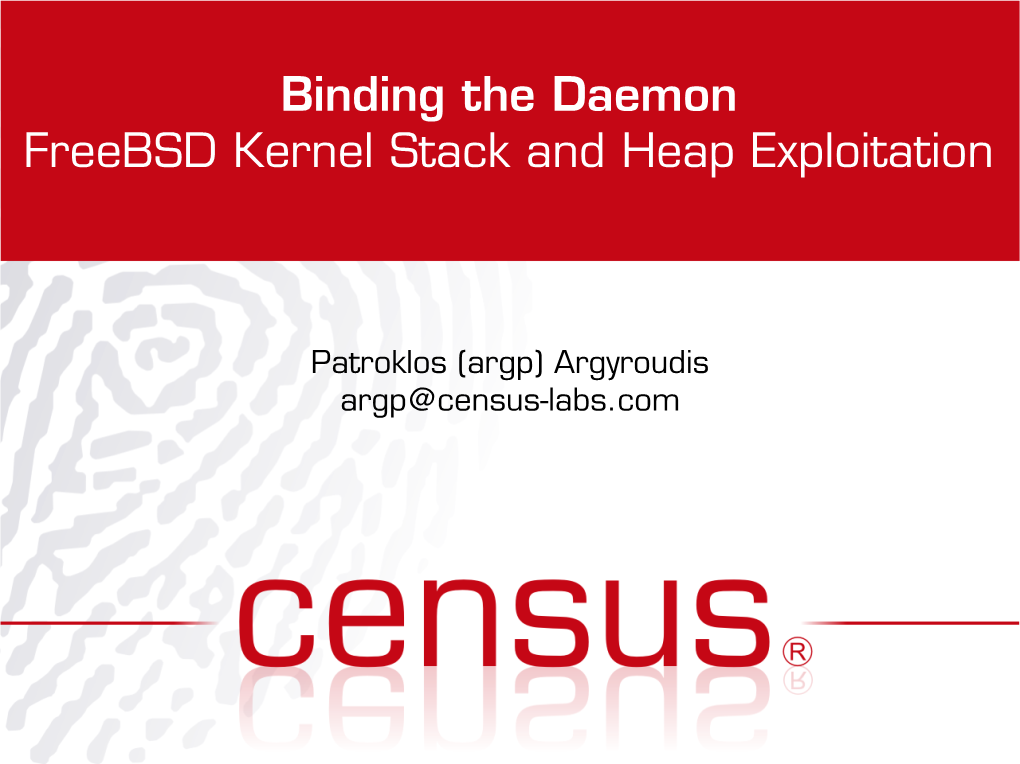 Binding the Daemon Freebsd Kernel Stack and Heap Exploitation