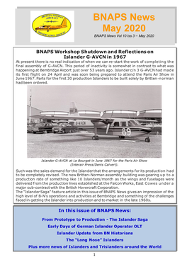 BNAPS News May 2020 BNAPS News Vol 10 Iss 3 – May 2020