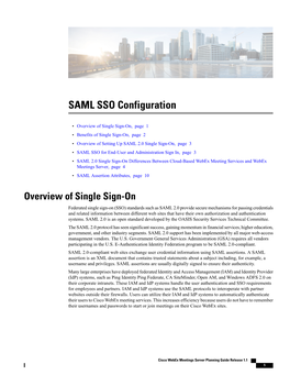 SAML SSO Configuration