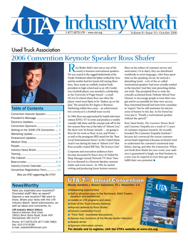 Industry Watch 1.877.Gets.Uta • Volume 8 • Issue 10 • October 2006