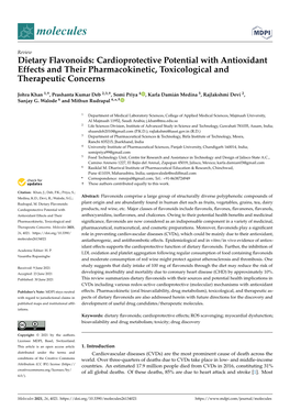 Dietary Flavonoids: Cardioprotective Potential with Antioxidant Effects and Their Pharmacokinetic, Toxicological and Therapeutic Concerns