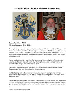 Wisbech Town Council Annual Report 2019