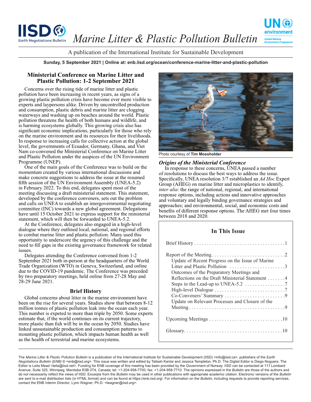 Marine Litter & Plastic Pollution Bulletin - DocsLib