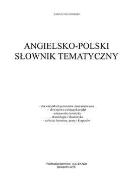 Angielsko-Polski Słownik Tematyczny