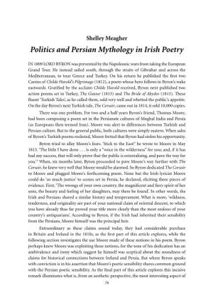 Shelley Meagher – Politics and Persian Mythology in Irish Poetry