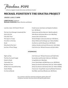 Michael Feinstein's the Sinatra Project