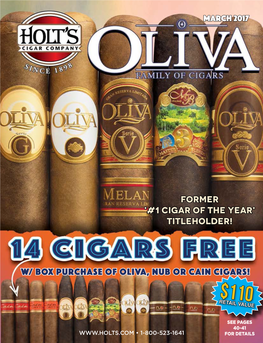 Box Purchase of Oliva, Nub Or Cain Cigars! $110 Retail Value