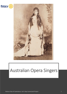 Australian Opera Singers