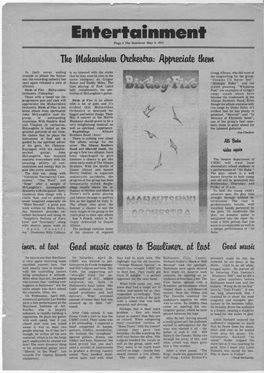 Enlerlainmen'l Page 8 the Retriever May 8, 1973