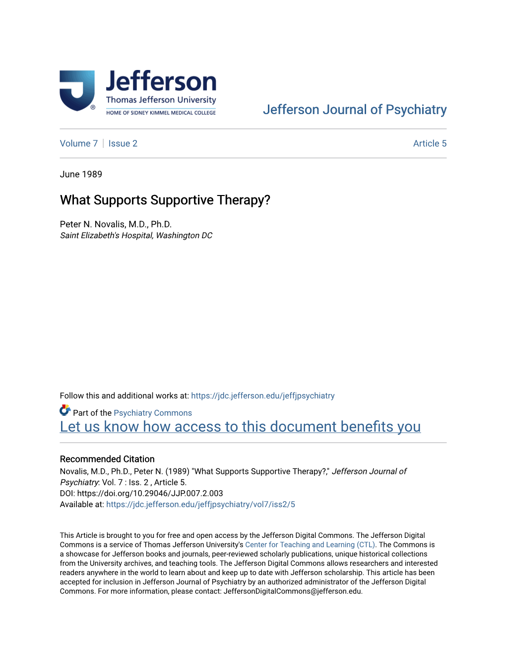 What Supports Supportive Therapy?