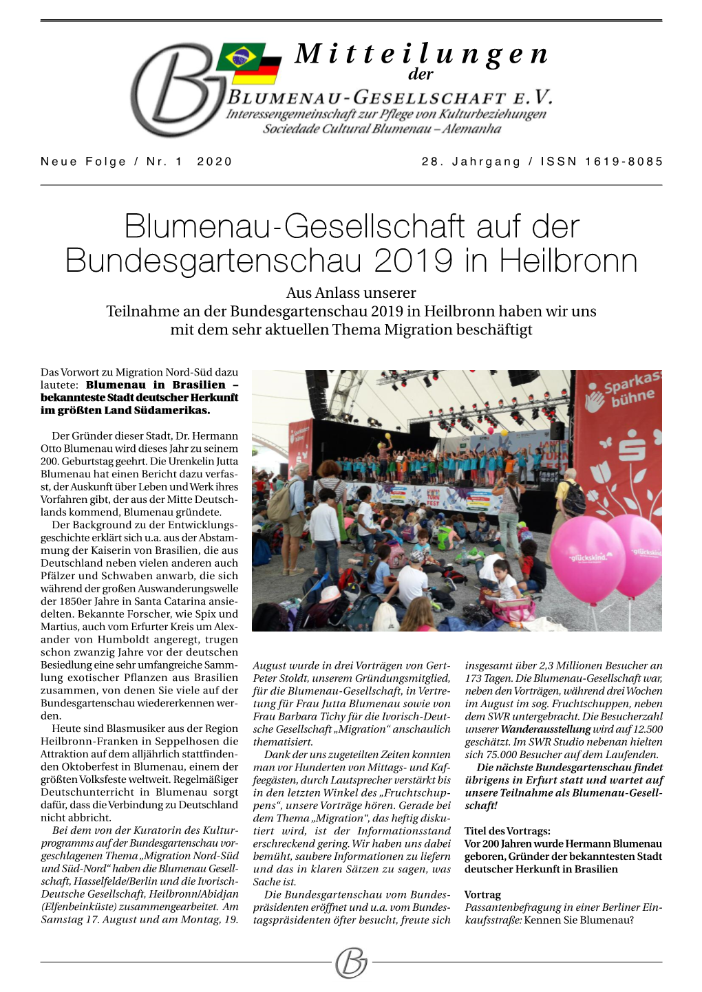 Blumenau-Gesellschaft Auf Der Bundesgartenschau 2019 In