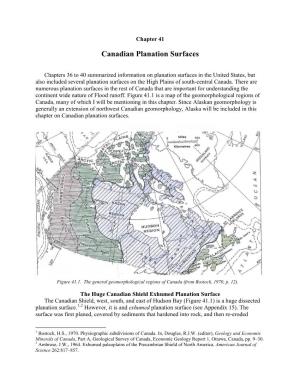 Chapter 41. Canadian Planation Surfaces