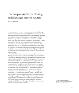 The Sculptor-Architect's Drawing and Exchanges Between the Arts
