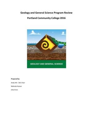 Geology and General Science Program Review Portland Community College 2016