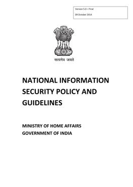 National Information Security Policy and Guidelines V5.0