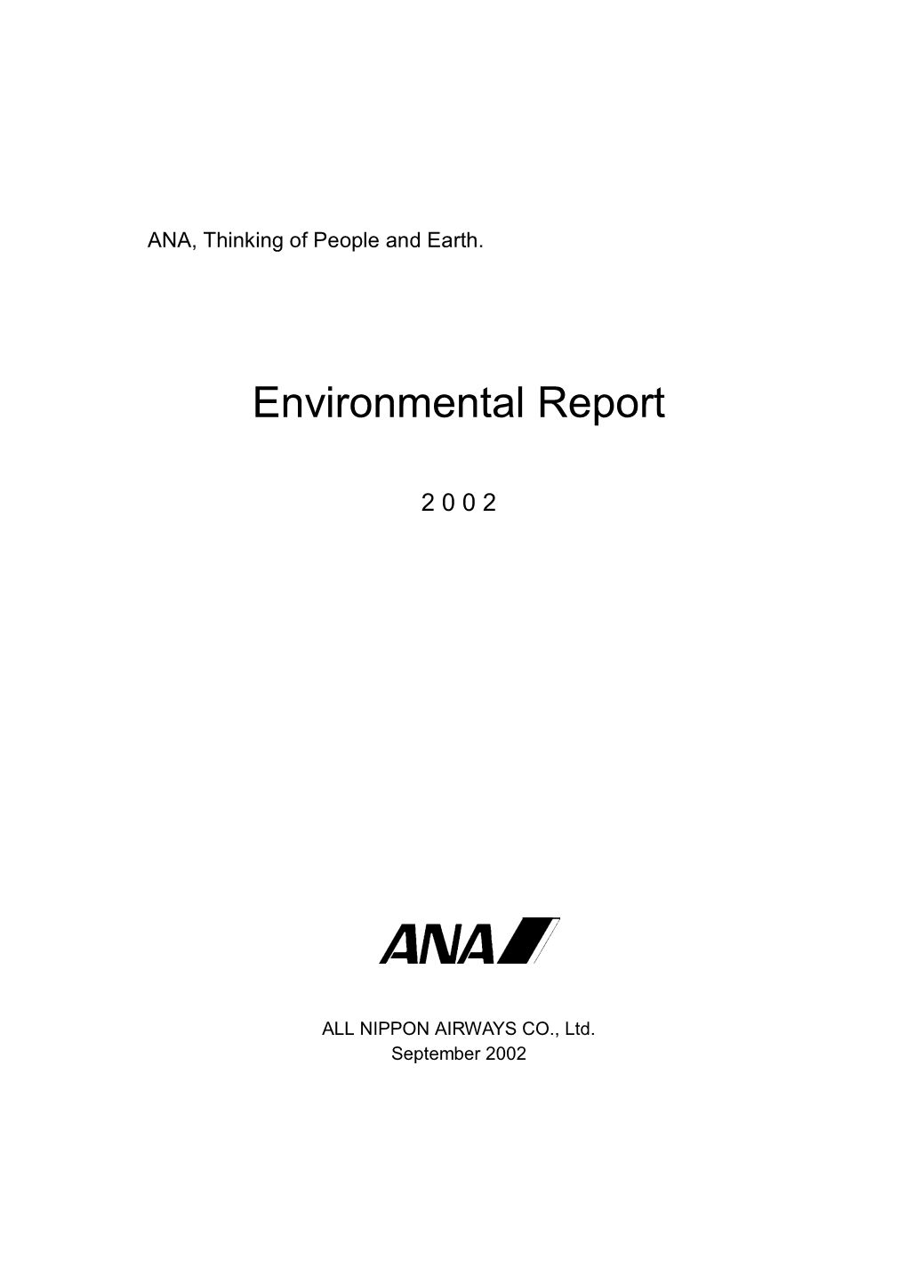 ANA Environmental Report 2002