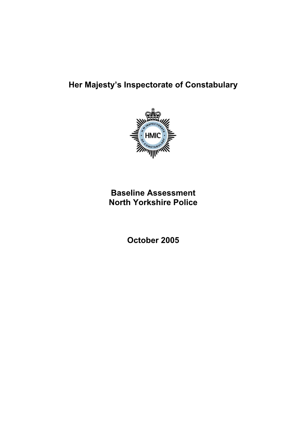 North Yorkshire Baseline Assessment 2005