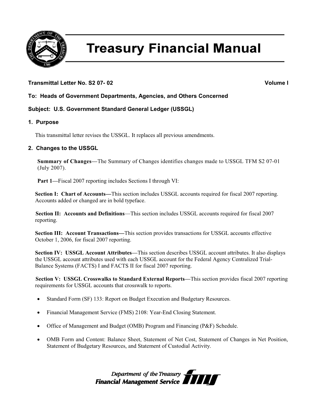 Transmittal Letter No