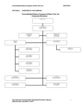 Consolidated Edison Company of New York, Inc. Corporate Structure