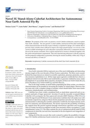 Novel 3U Stand-Alone Cubesat Architecture for Autonomous Near Earth Asteroid Fly-By